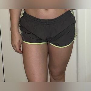 SO Grey, White and Green Athletic Shorts